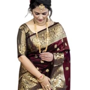 Kanjivaram Silk Saree For Wedding Banarasi Style Sari